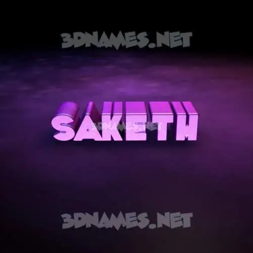 saketh in Big Purple style - 3D name wallpaper