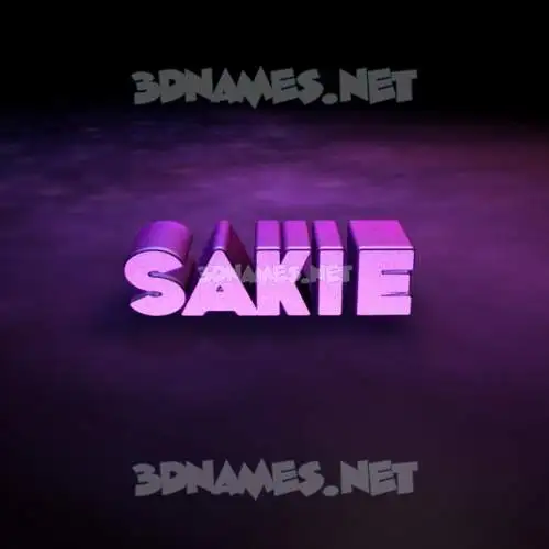 sakie in Big Purple style - 3D name wallpaper sakie in Big Purple style - 3D name wallpaper