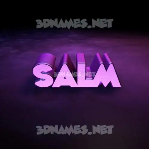 salm in Big Purple style - 3D name wallpaper salm in Big Purple style - 3D name wallpaper