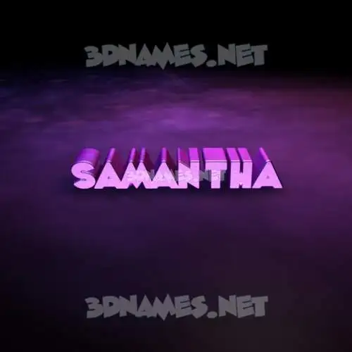samantha in Big Purple style - 3D name wallpaper
