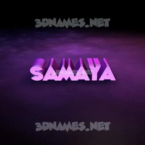 samaya in Big Purple style - 3D name wallpaper