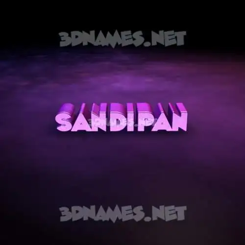sandipan in Big Purple style - 3D name wallpaper