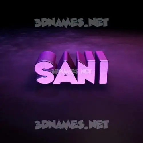 sani in Big Purple style - 3D name wallpaper sani in Big Purple style - 3D name wallpaper