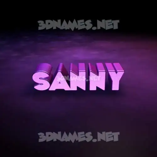 sanny in Big Purple style - 3D name wallpaper sanny in Big Purple style - 3D name wallpaper