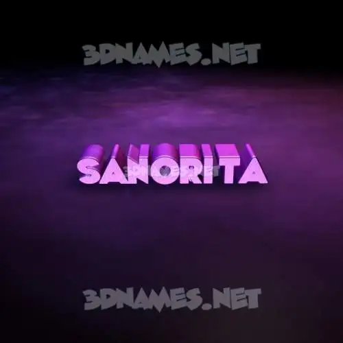 sanorita in Big Purple style - 3D name wallpaper