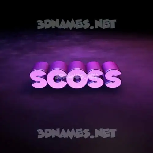 scoss in Big Purple style - 3D name wallpaper scoss in Big Purple style - 3D name wallpaper