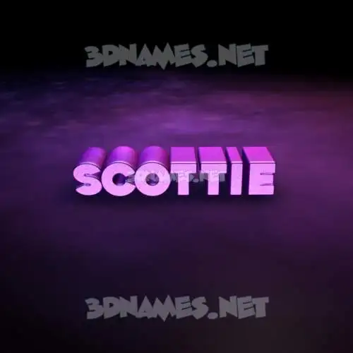 scottie in Big Purple style - 3D name wallpaper