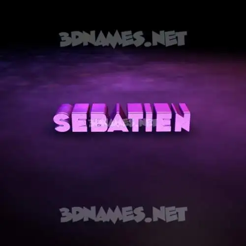 sebatien in Big Purple style - 3D name wallpaper