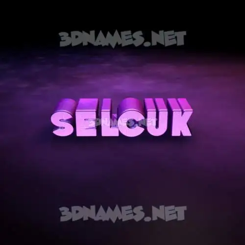 selcuk in Big Purple style - 3D name wallpaper
