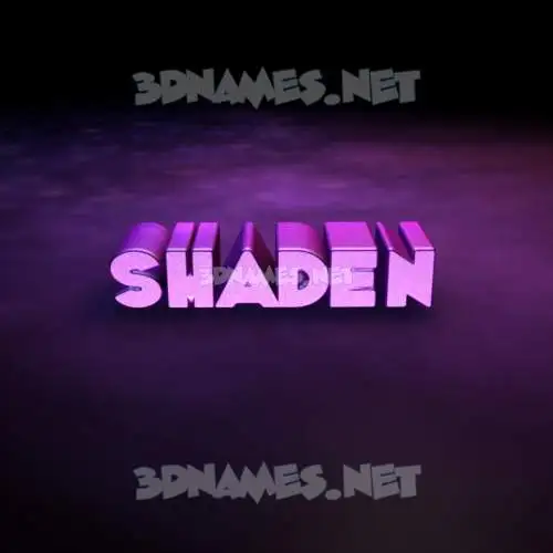 shaden in Big Purple style - 3D name wallpaper shaden in Big Purple style - 3D name wallpaper