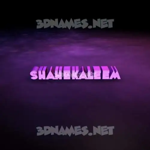 shahekaleem in Big Purple style - 3D name wallpaper