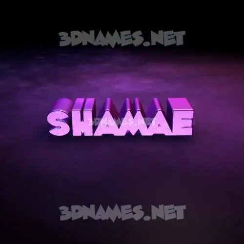 shamae in Big Purple style - 3D name wallpaper