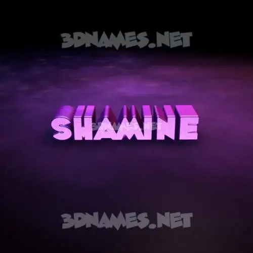 shamine in Big Purple style - 3D name wallpaper