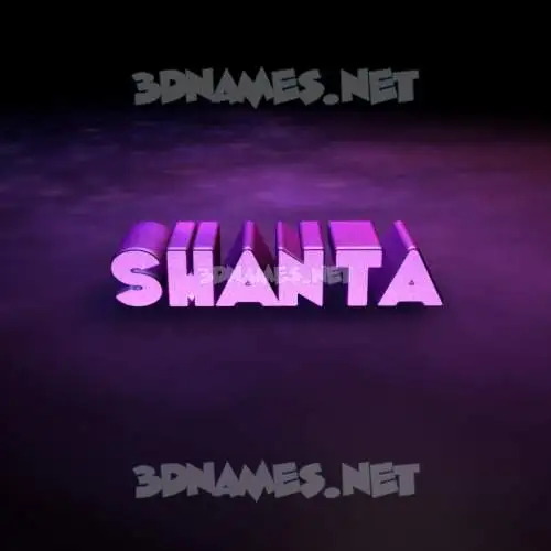 shanta in Big Purple style - 3D name wallpaper