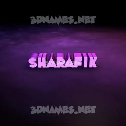 sharafik in Big Purple style - 3D name wallpaper sharafik in Big Purple style - 3D name wallpaper