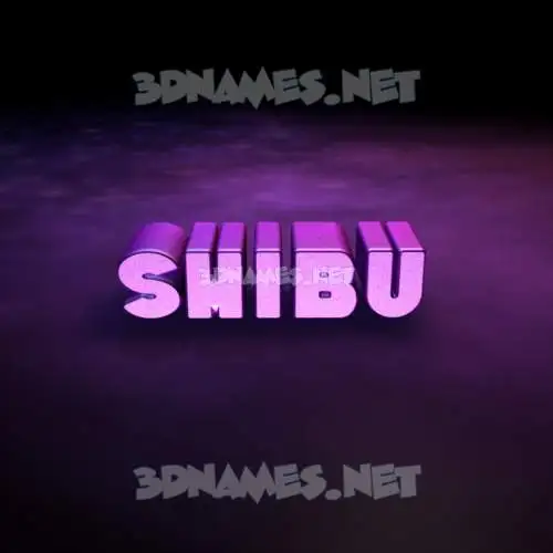 shibu in Big Purple style - 3D name wallpaper