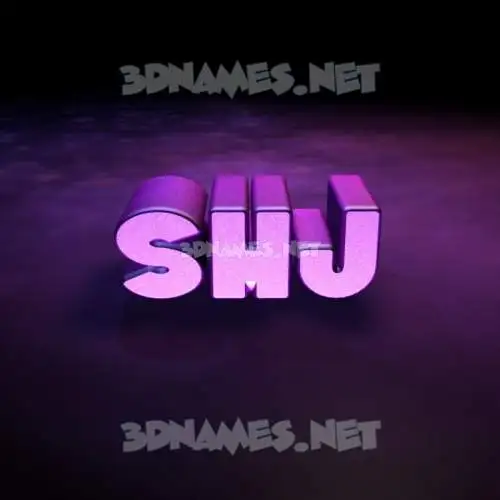 shj in Big Purple style - 3D name wallpaper