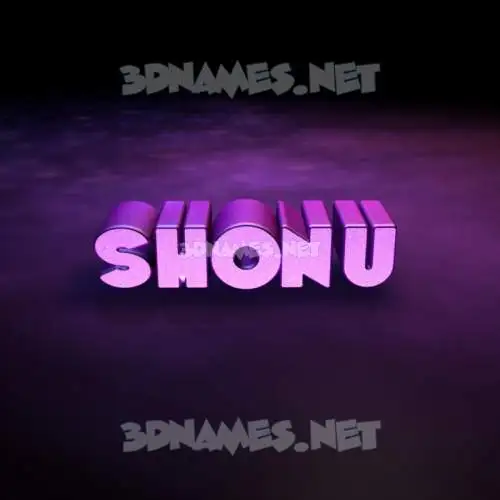shonu in Big Purple style - 3D name wallpaper