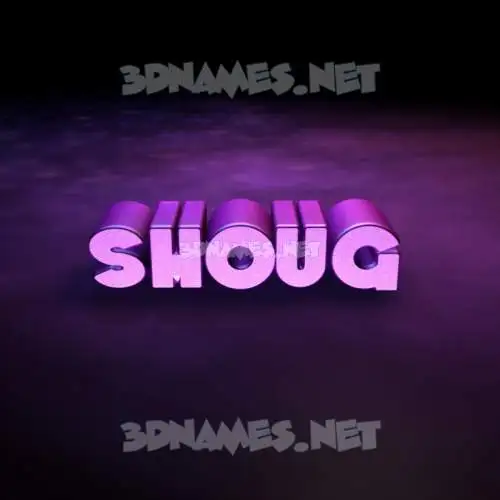 shoug in Big Purple style - 3D name wallpaper shoug in Big Purple style - 3D name wallpaper
