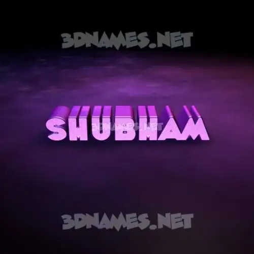 shubham in Big Purple style - 3D name wallpaper