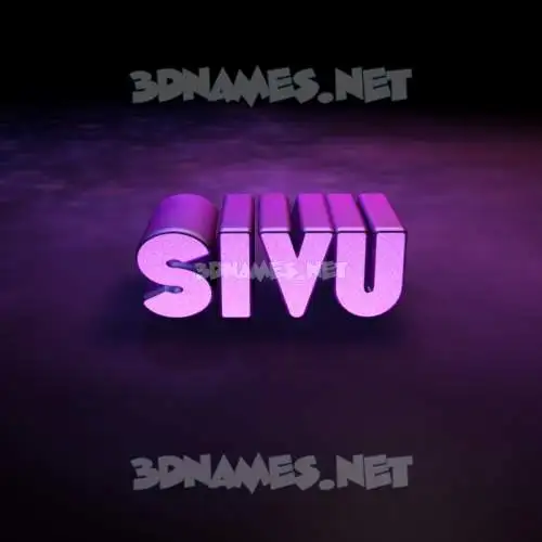 sivu in Big Purple style - 3D name wallpaper sivu in Big Purple style - 3D name wallpaper