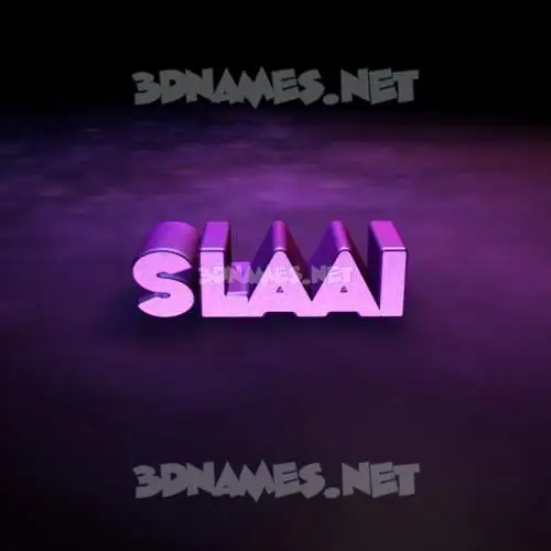 slaai in Big Purple style - 3D name wallpaper slaai in Big Purple style - 3D name wallpaper