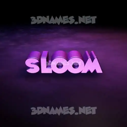 sloom in Big Purple style - 3D name wallpaper