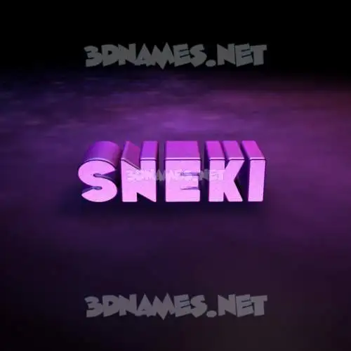 sneki in Big Purple style - 3D name wallpaper sneki in Big Purple style - 3D name wallpaper