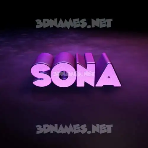 sona in Big Purple style - 3D name wallpaper sona in Big Purple style - 3D name wallpaper