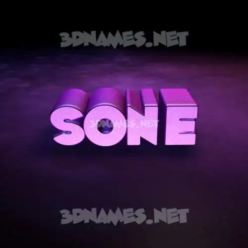 sone in Big Purple style - 3D name wallpaper
