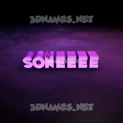 soneeee in Big Purple style - 3D name wallpaper