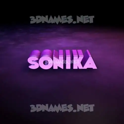 sonika in Big Purple style - 3D name wallpaper sonika in Big Purple style - 3D name wallpaper