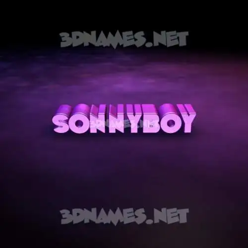 sonnyboy in Big Purple style - 3D name wallpaper sonnyboy in Big Purple style - 3D name wallpaper