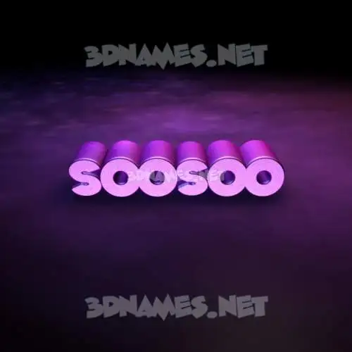 soosoo in Big Purple style - 3D name wallpaper