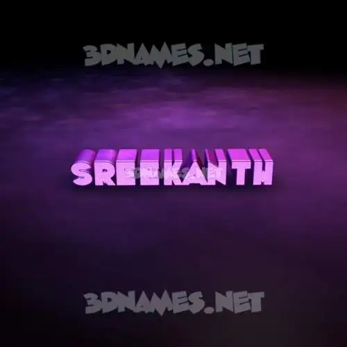 sreekanth in Big Purple style - 3D name wallpaper