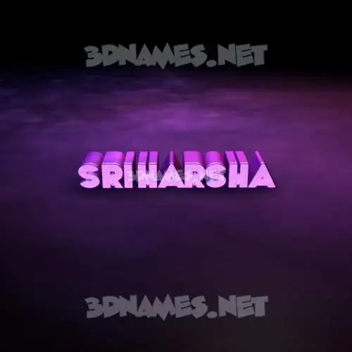 sriharsha in Big Purple style - 3D name wallpaper