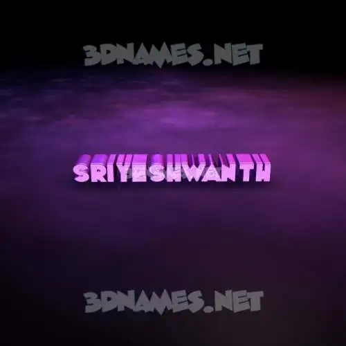 sriyeshwanth in Big Purple style - 3D name wallpaper