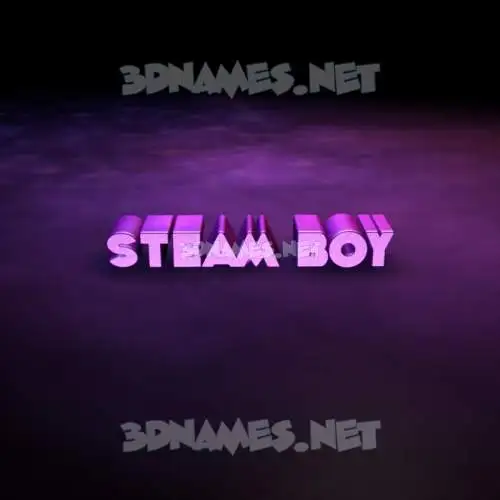 steam boy in Big Purple style - 3D name wallpaper steam boy in Big Purple style - 3D name wallpaper
