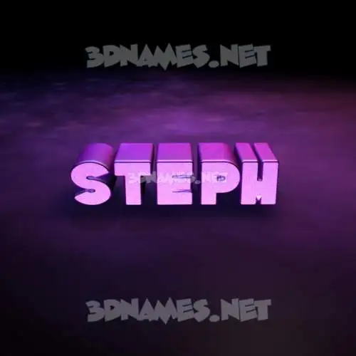 steph in Big Purple style - 3D name wallpaper