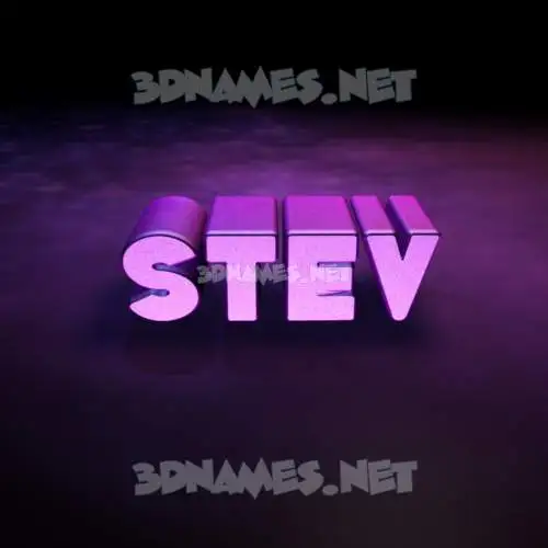 stev in Big Purple style - 3D name wallpaper