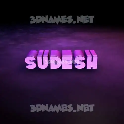 sudesh in Big Purple style - 3D name wallpaper