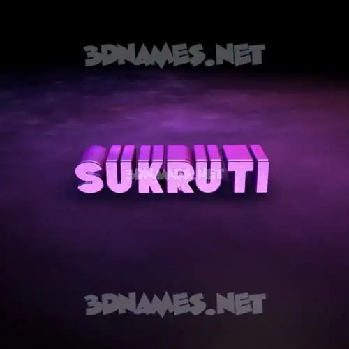 sukruti in Big Purple style - 3D name wallpaper