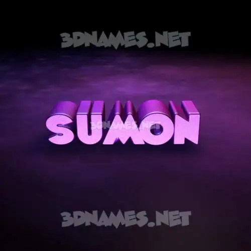 sumon in Big Purple style - 3D name wallpaper