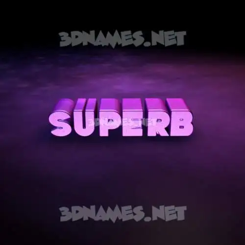 superb in Big Purple style - 3D name wallpaper superb in Big Purple style - 3D name wallpaper