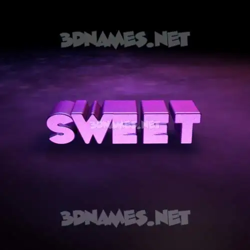 sweet in Big Purple style - 3D name wallpaper