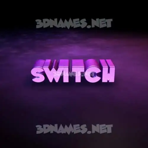 switch in Big Purple style - 3D name wallpaper
