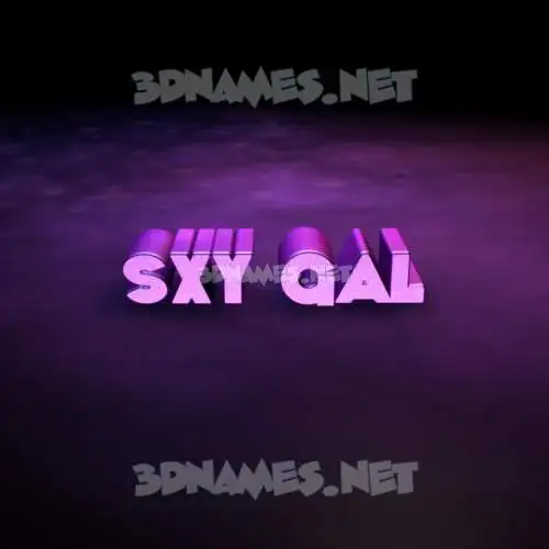 sxy gal in Big Purple style - 3D name wallpaper sxy gal in Big Purple style - 3D name wallpaper