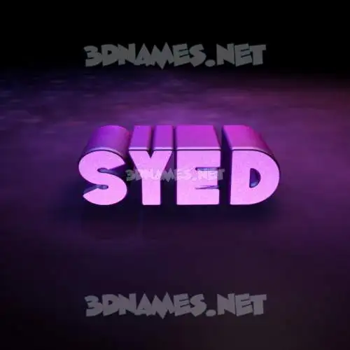 syed in Big Purple style - 3D name wallpaper syed in Big Purple style - 3D name wallpaper