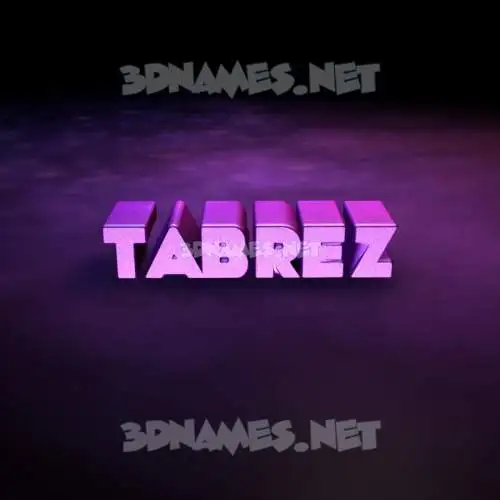 tabrez in Big Purple style - 3D name wallpaper