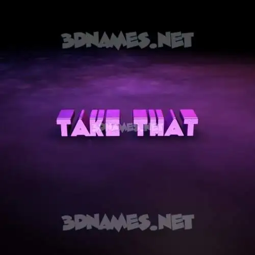 take that in Big Purple style - 3D name wallpaper